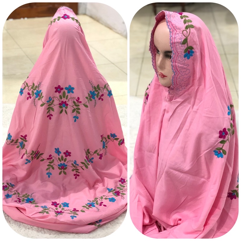 MUKENAH TERUSAN SULAM BAYANG POLINO WARNA