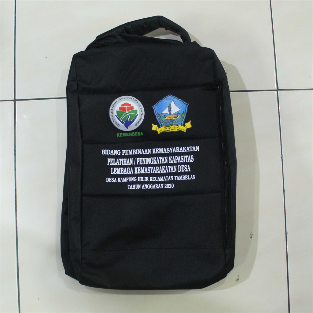 Jual Tas Seminar Ransel Pelatihan Pemerintah Kemendesa Kampung Hilir Tambelan Tas Murah Kalimantan