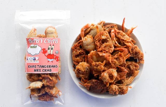 BABY CRAB KRISPY HALAL 50gr /  BABY RAJUNGAN / MAKANAN SEAFOOD / CEMILAN SEHAT / VIRAL / SNACK SEAFOOD