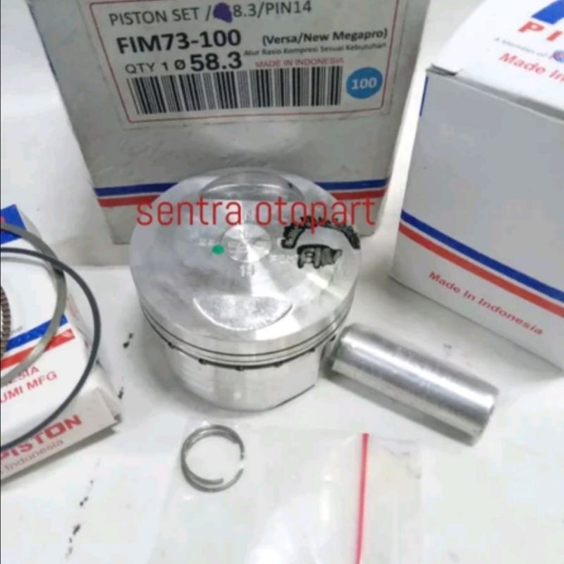 piston seher kit megapro monoshok oversize 100 original fim