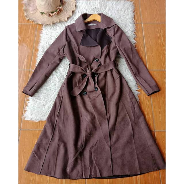 Long coat suede import