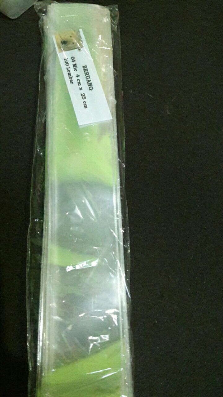 Opp 4x20 4x25 Pakai Lem Perekat Plastik Kaca Undangan Souvenir Alat Tulis Kue Kalung Aksesoris Tebal