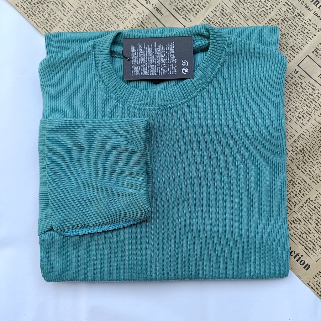 PART II Kaos Rib Premium / Kaos Grosir / Kaos Rib Premium Tebal / Kaos Lengan Panjang Termurah-Teal