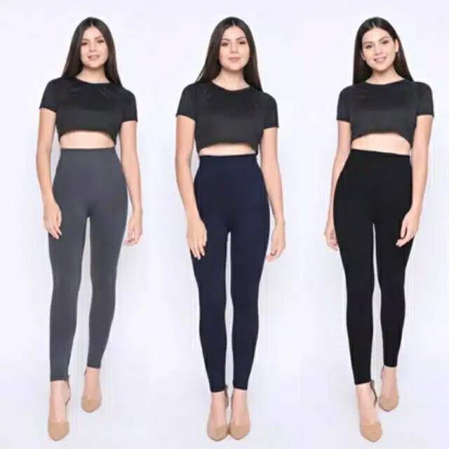 Legging HW Tebal Import Legging Polos Inner Wanita