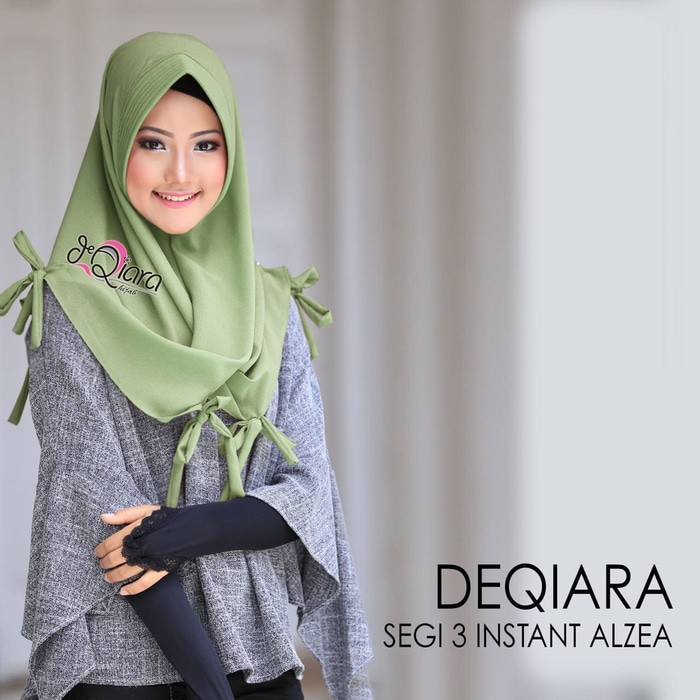 hijab instan ori deqiara segi 3 instant Alzea bergo fashion kerudung _hijab instant