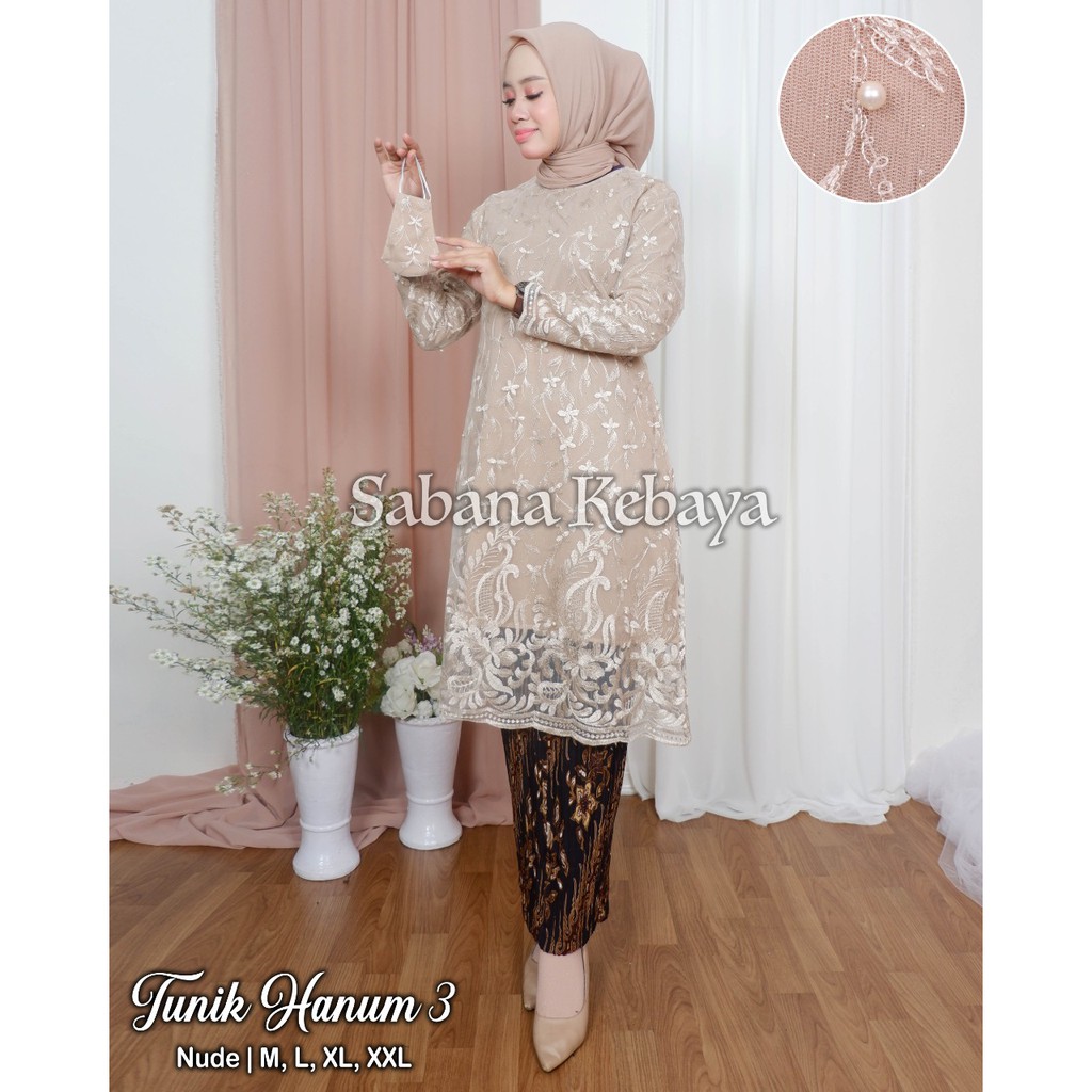 promo set tunik tulle aisyah / set tunik tulle pesta