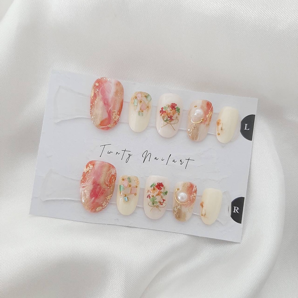 Catrine Set/Kuku Palsu Custom/Fake Nails Custom/Wedding Fake Nails/ Press on Nails