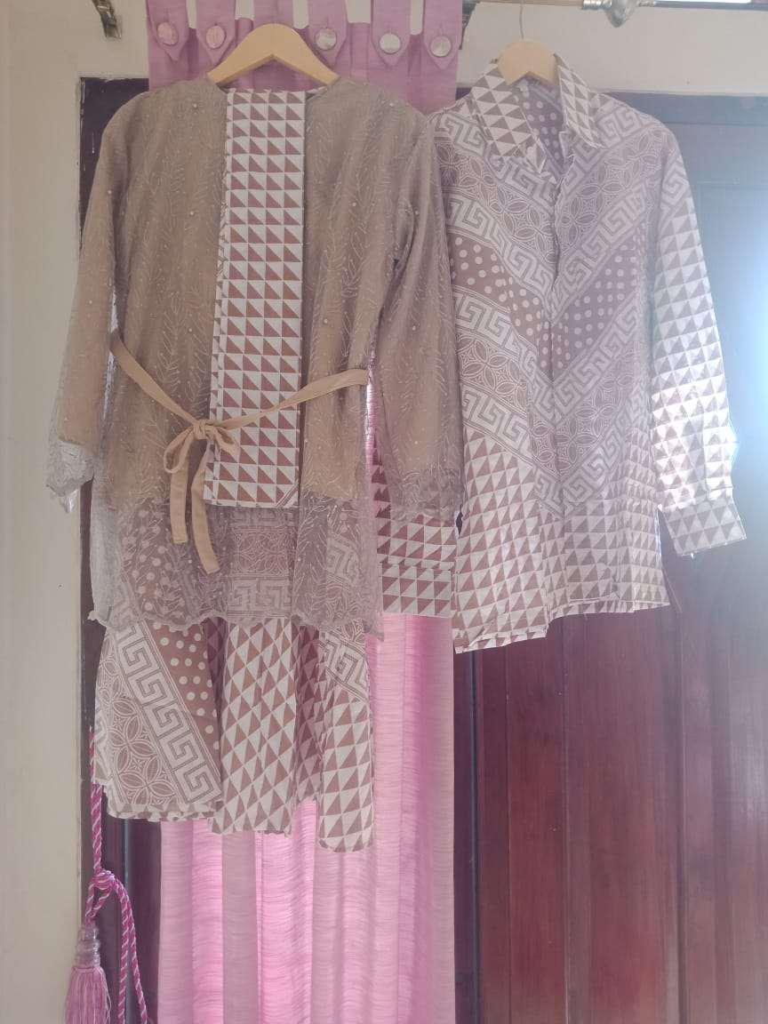 Zola_batik Batik Couple Selendang Brokat Tile Selendang Amora Anandia - Mika Silver Hq//ljf