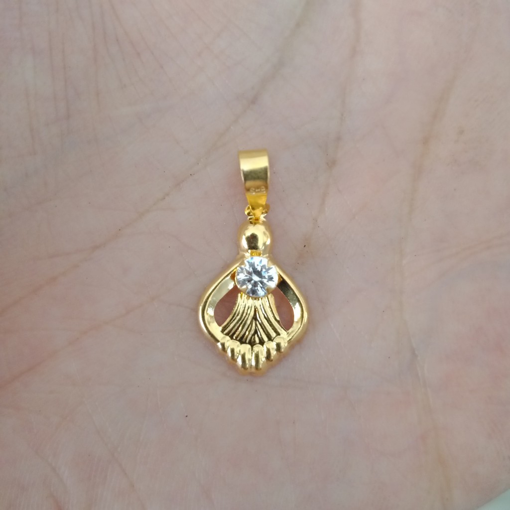 liontin kalung anak dan dewasa emas asli kadar 700 70% 16k 22 surabaya 0,5gram love kerawang hati permata putih