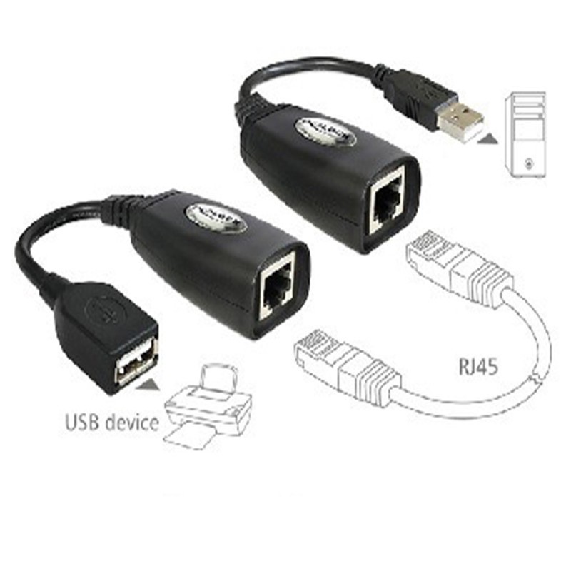 USB CAT5/CAT5E/6 RJ45 Ethernet Extender LAN Extension cabel adapter 150FT