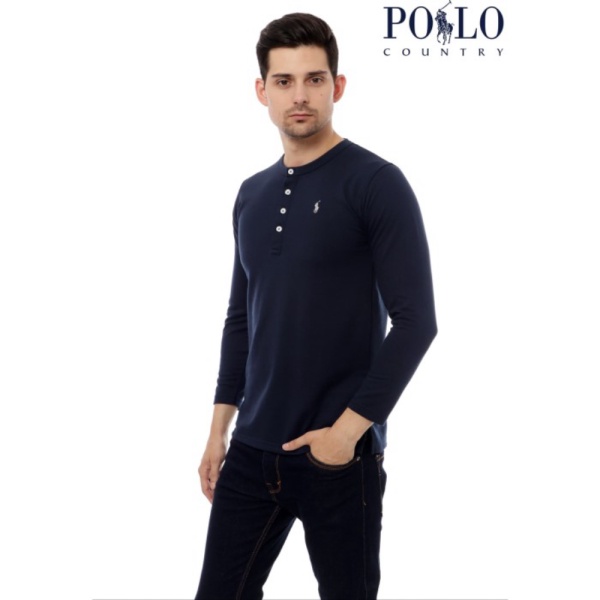 Outerwear Pria [POLO COUNTRY] Sweater Pria Lengan Panjang - Abu Misty M