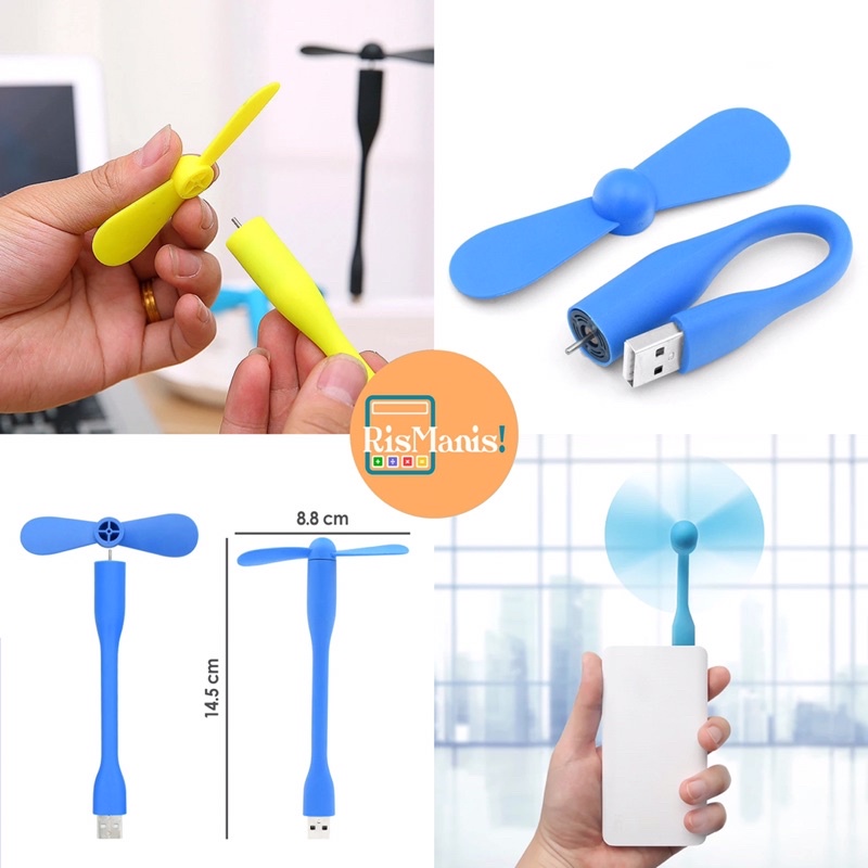 USB FLEXIBLE COOLER - Kipas Angin Portable Colok Charger Power Bank Laptop Komputer Mini Fan Praktis