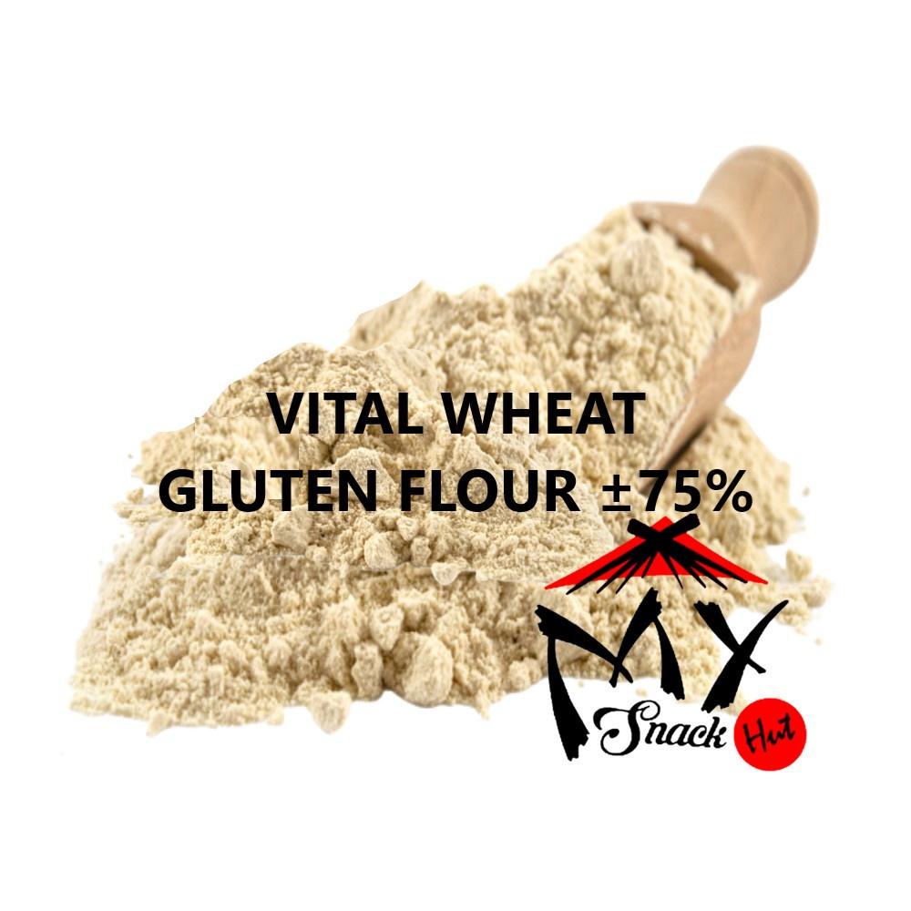 

VITAL WHEAT GLUTEN FLOUR 100GR - TEPUNG PENAMBAH TEXTURE VOLUME KEKENYALA ROTI KUE CAKE MIE WHOLE WHEAT Berkualitas