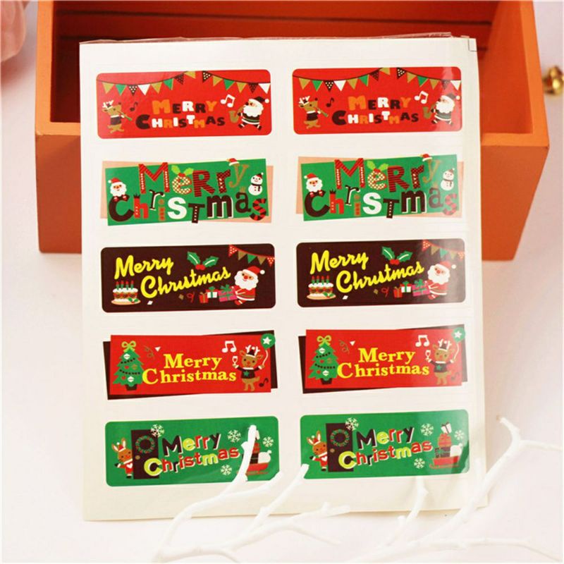 

JMall Sticker Label natal Segel Motif Snowman / Rusa Natal Bahan Kertas Kraft Untuk Dekorasi Scrapbook Diy Christmas