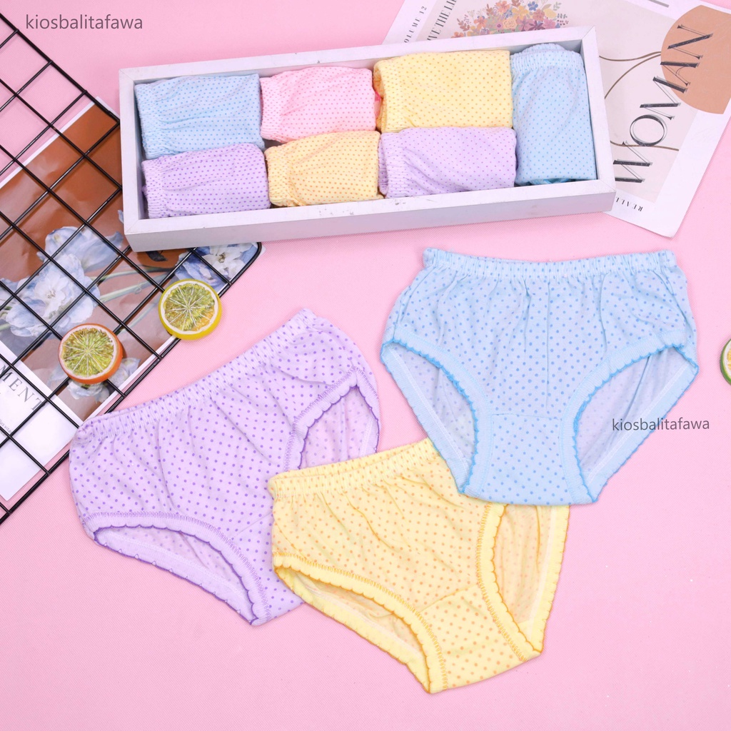 (ISI 6 - 12 pc) Celana Dalam 6-7 Tahun / CD Anak Perempuan Pakaian Dalam Underwear Kids Baju Import