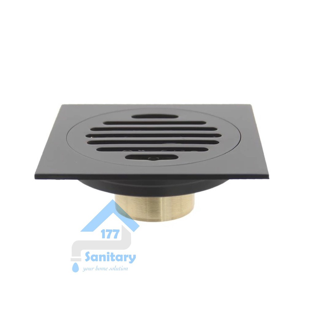 Saringan Got Kuningan Tebal HITAM T94- Floor Drain Saringan Air pembuangan strainer Kamar Mandi stainless Black /B22