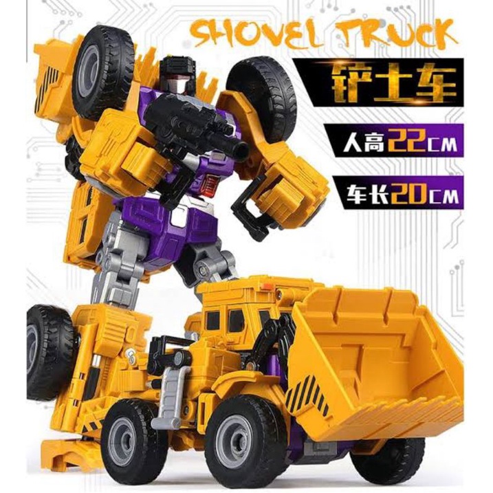 robot transformer devastator rescue bot shovel truk mesin keruk