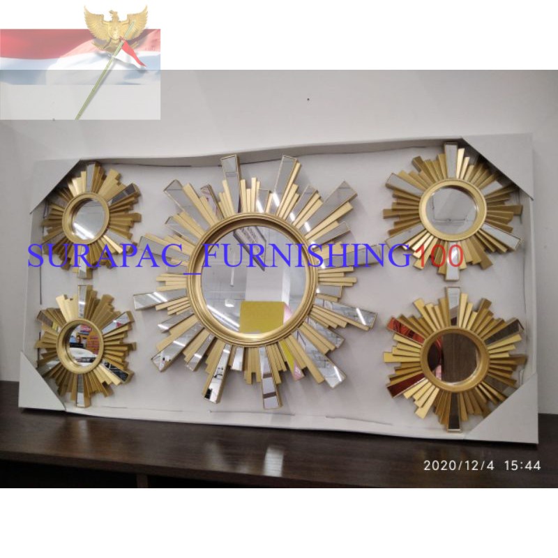 Hiasan Dinding Set 5 Pcs/Informa hiasan dinding/Wall Decoration/Dekorasi Rumah/Cermin dinding