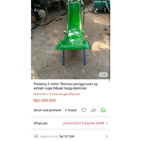 perosotan 250cm fibernya saja