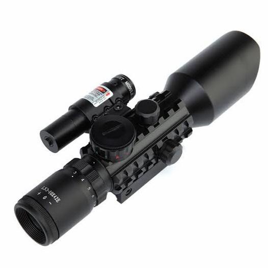 Teleskop Senapan Angin Dengan Laser Merah M9 Ls3-10X42 E Red Laser