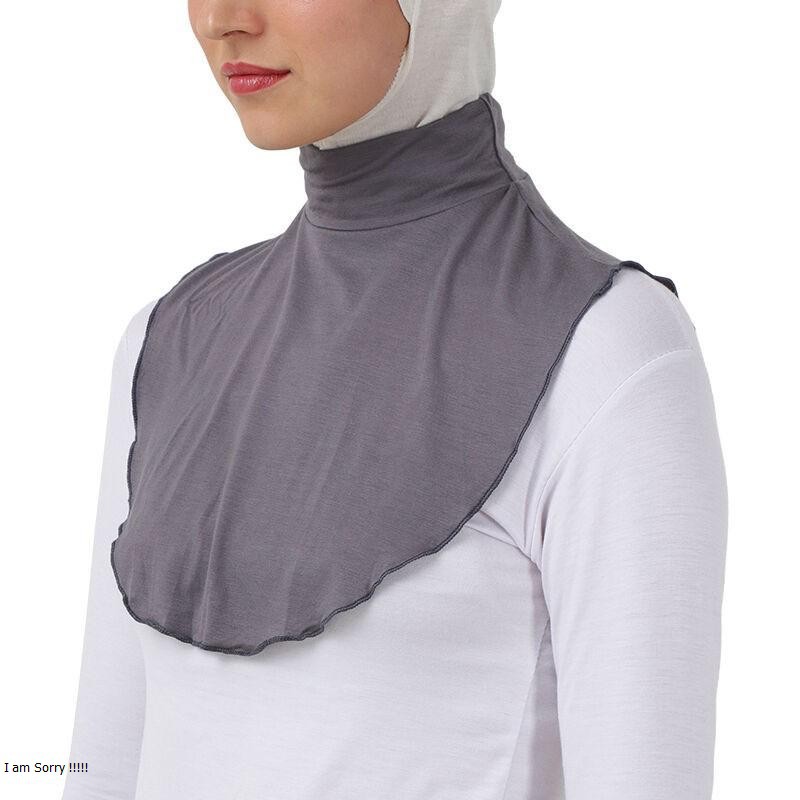 Manset leher Oval daleman hijab bahan spandek