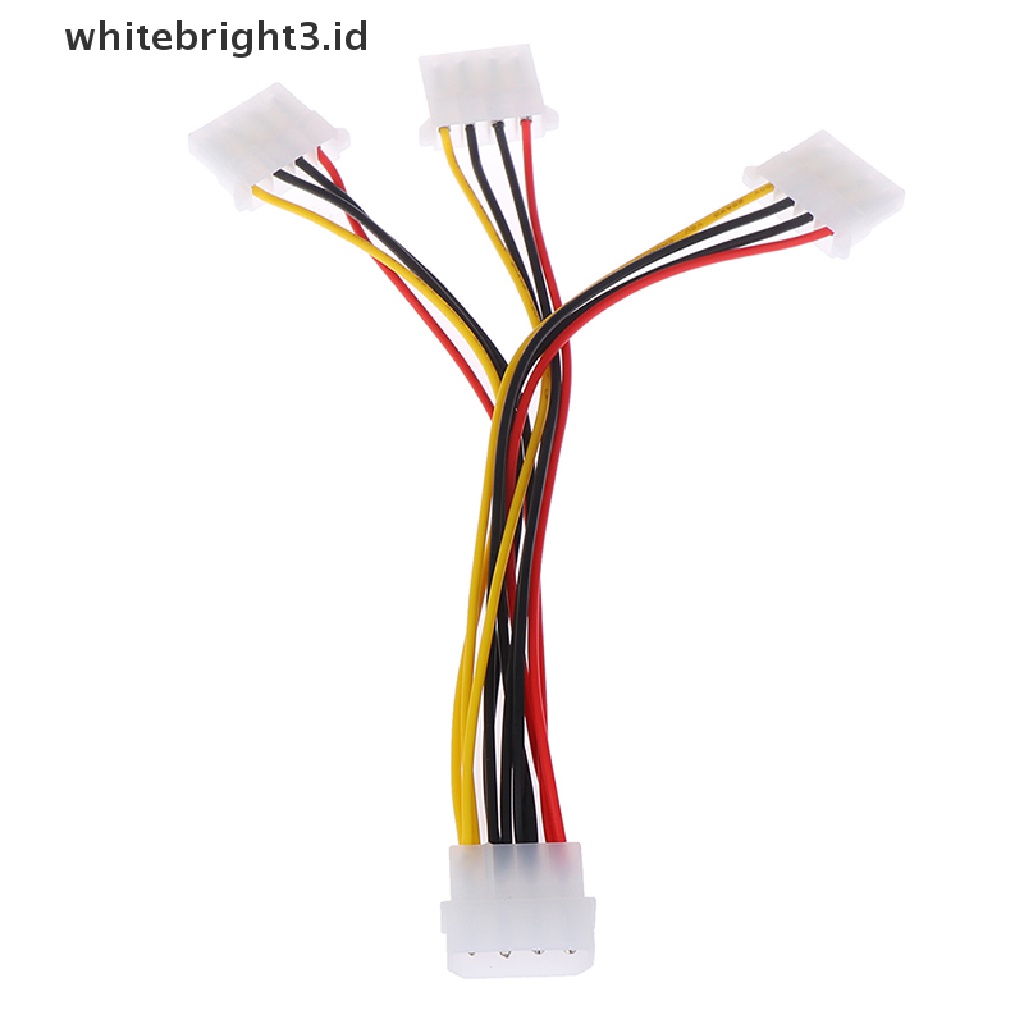 (whitebright3.id) Kabel Adapter Splitter Power Supply 4 Pin IDE 1-to-3 Molex IDE Female