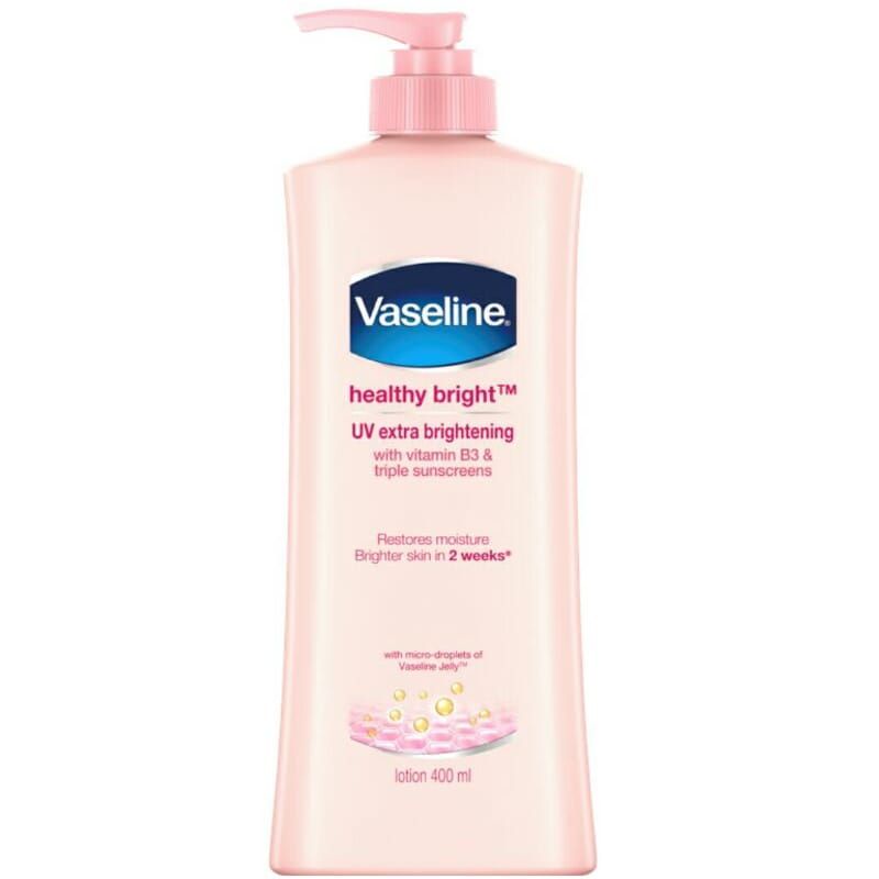 Vaseline Healthy Bright UV Extra Brightening|Perfect 10|SPF24 PA++ 400ml-Handbody Vaseline 100% Original