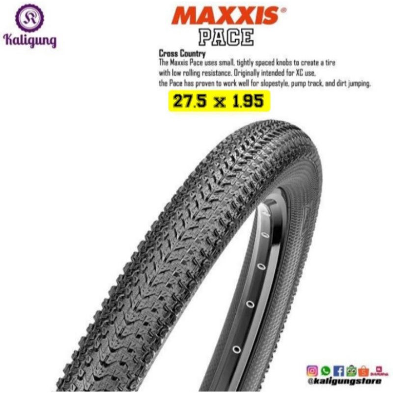 Ban Luar MAXXIS PACE 27.5 x 1.95 kevlar - Ban Sepeda Gunung MTB XC - Tire Mountain Bike