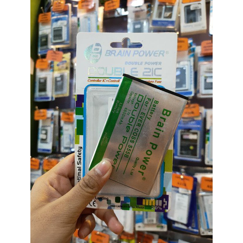 BATERAI BATRE BATTERY EVERCOSS GENPRO GEN PRO BOKEH S55B S55 B DOUBLE POWER BERGARANSI