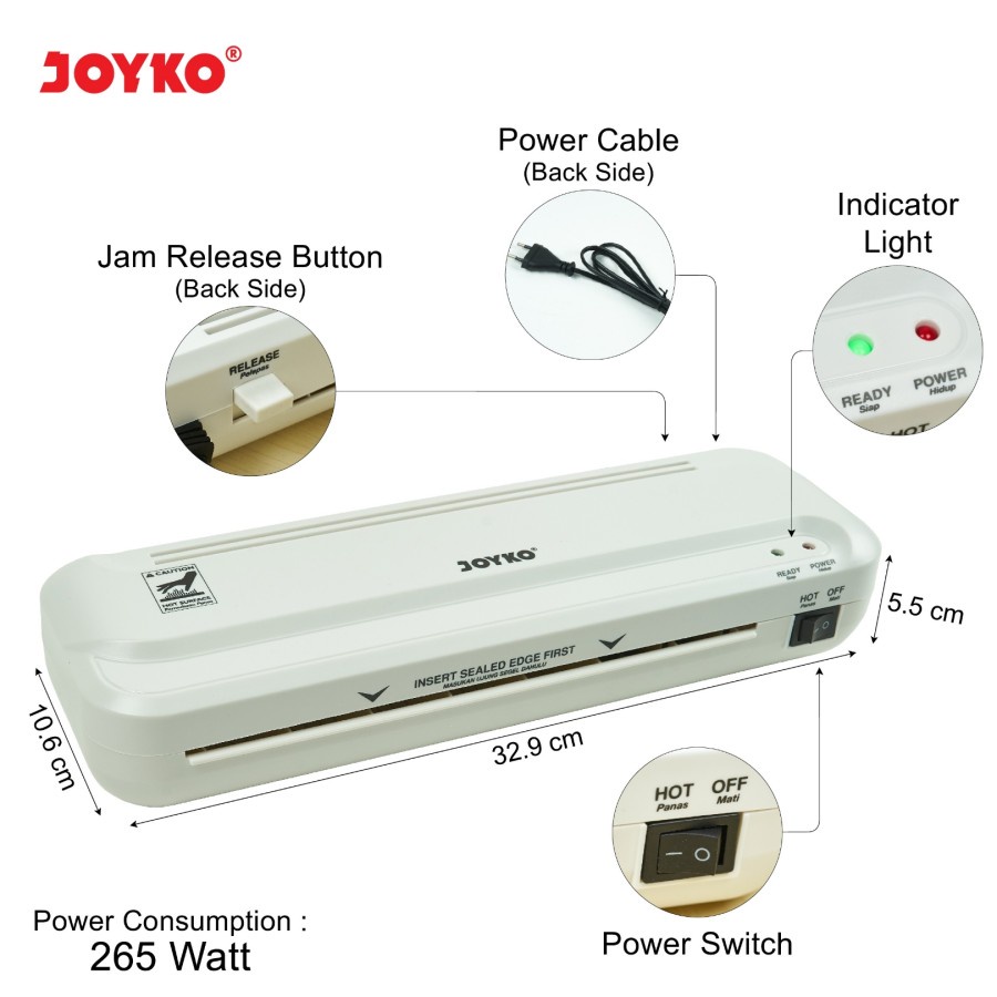 

Mesin Laminating Joyko LM-05 Mesin Laminasi F4 Folio A4