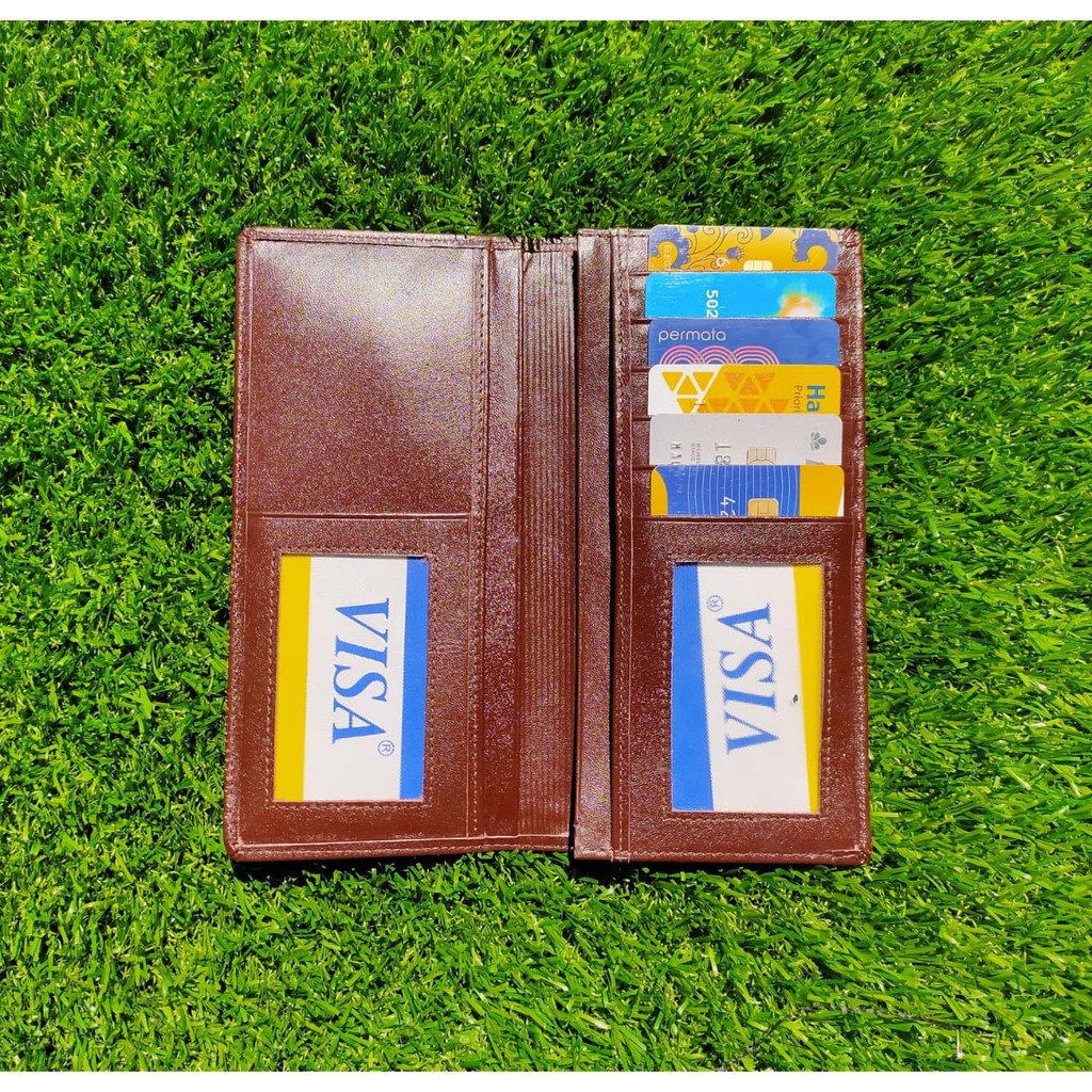 Dompet Pria Kulit Asli 100% Long Jump Model Panjang