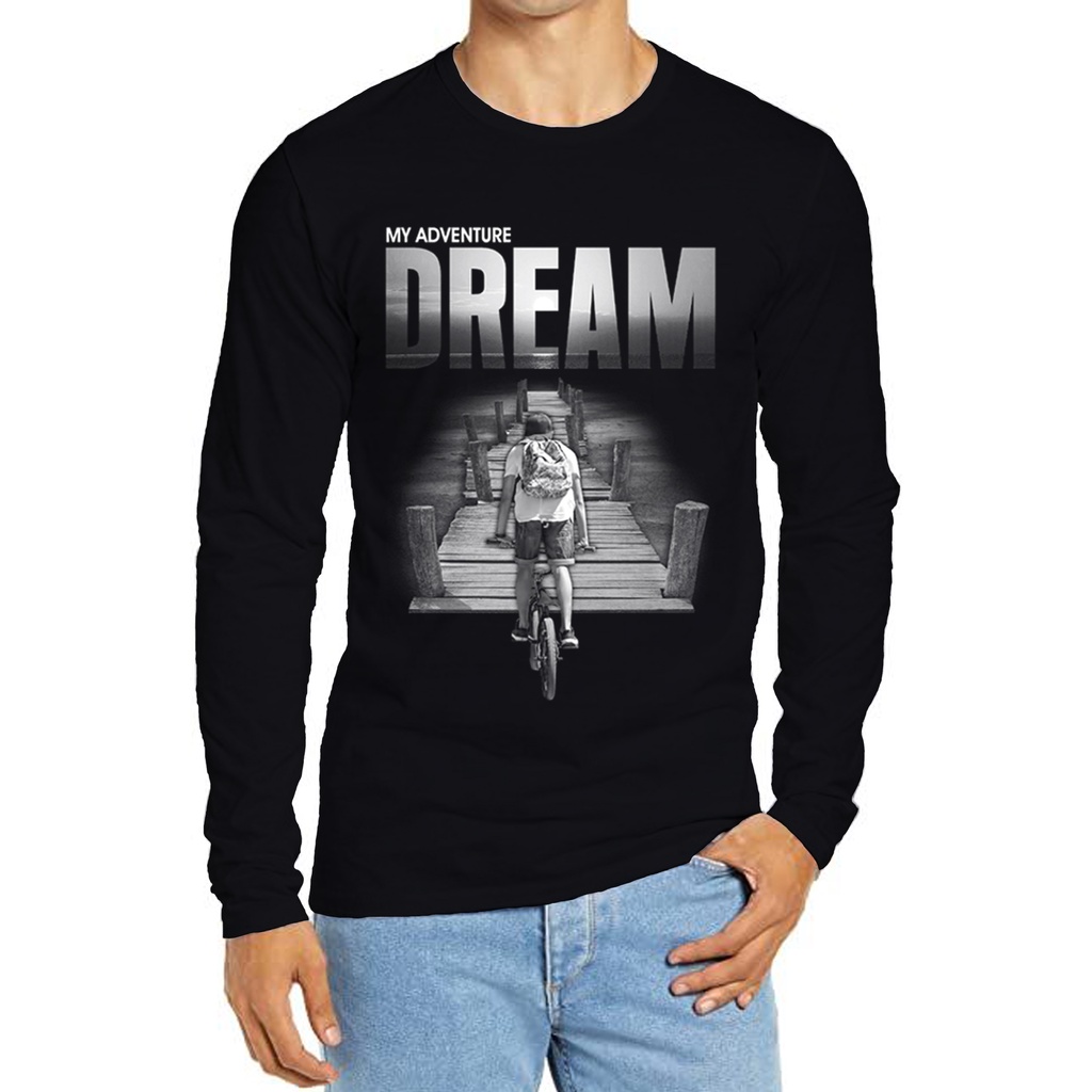 KAOS LENGAN PANJANG PRIA / KAOS LENGAN PANJANG JUMBO PRIA ( DREAM)