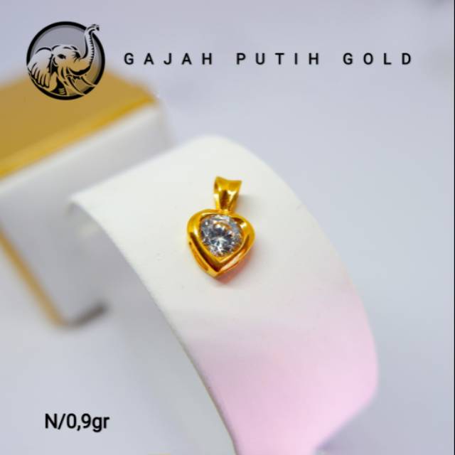 0,9gr Liontin Model Permata Emas Asli Kadar 375 kodeN609