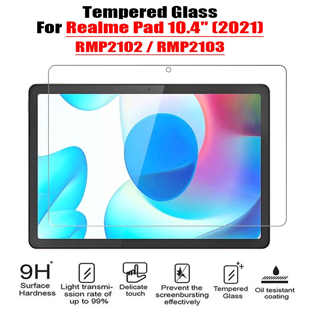 Pelindung Layar Tempered Glass 9H HD 10.4 &quot;2021 RMP2102 RMP2103 10.4&quot; Untuk OPPO Realme Pad