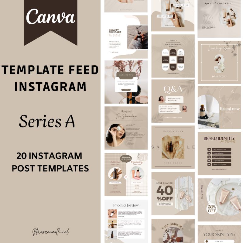 DESAIN TEMPLATE CANVA FEEDS INSTAGRAM |SERIES A