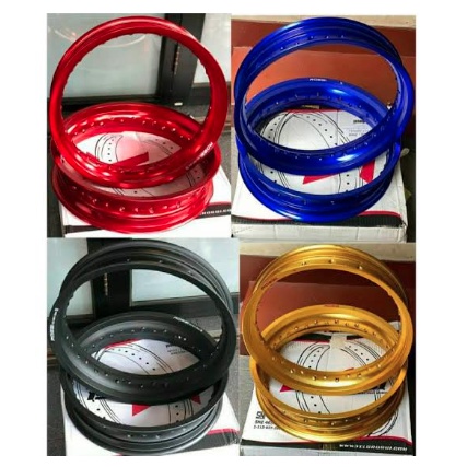 Velg Rossi 250 300 350 Ring 17 Velg supermoto warna Gold Biru Hitam Silver Merah