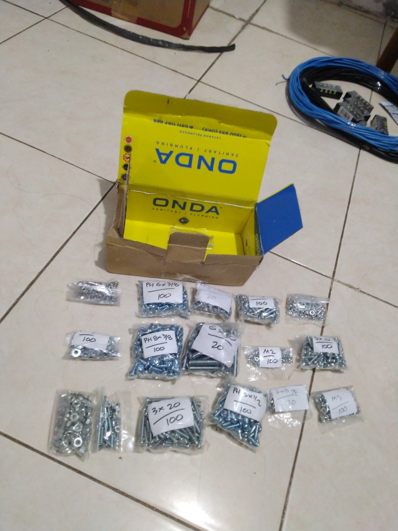 Baut M2 X 10mm Ss 304 M2x10m Kepala Rata  Per 10pcs