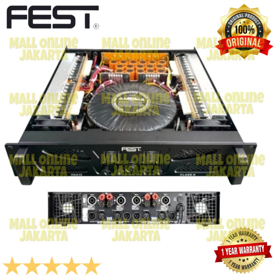 Power audio fest ha4.12 amplifier ha4 12 4CH ORIGINAL