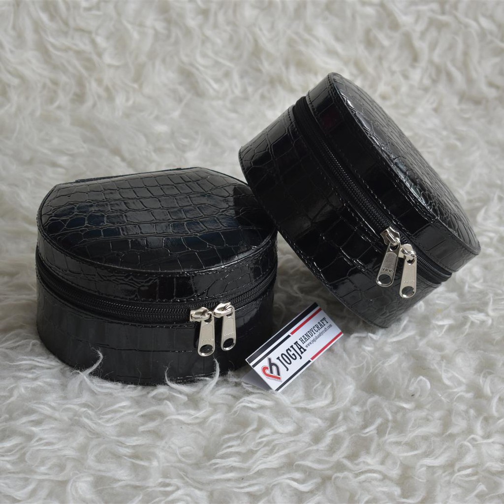 Kotak Emas Tempat Perhiasan &amp; Aksesoris - Jewelry Box Black Croco