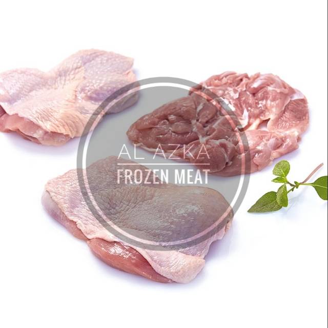 

Paha Ayam Fillet Plus Kulit / Boneless Paha Kulit / BLP Kulit / Daging Paha Ayam Fillet 1kg