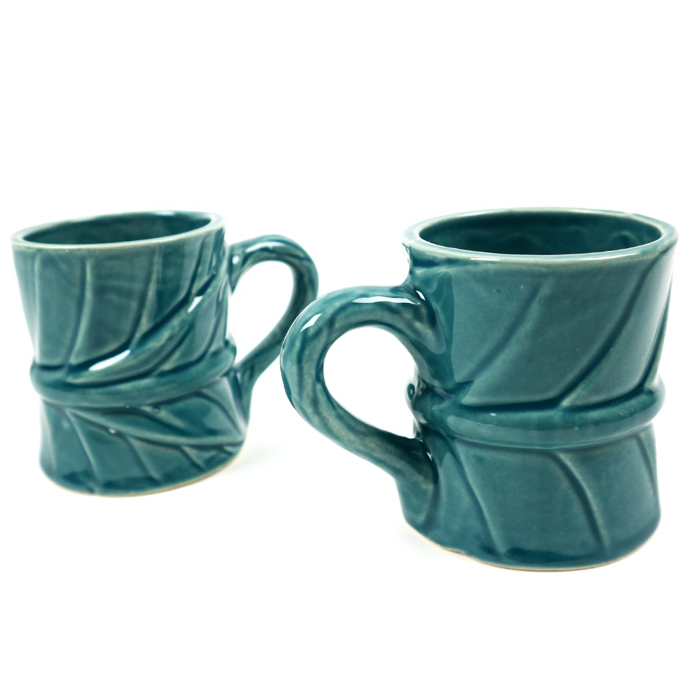 Mug Keramik Daun set 2 pcs 350 ml - KL Gelas Set