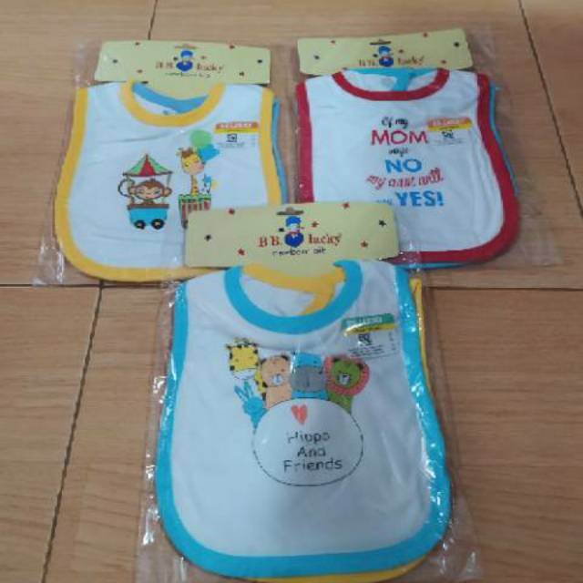 Celemek bayi kancing baby Lucky 2 pcs