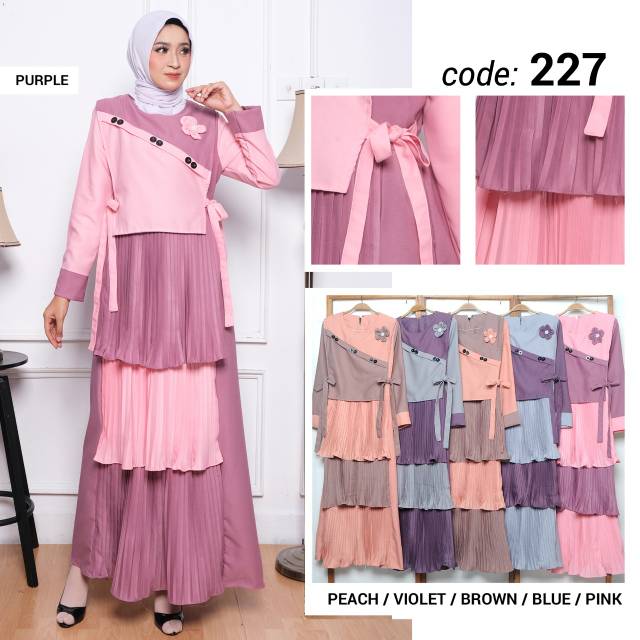 PROMO GAMIS MURAH, baju gamis wanita plisket rempel