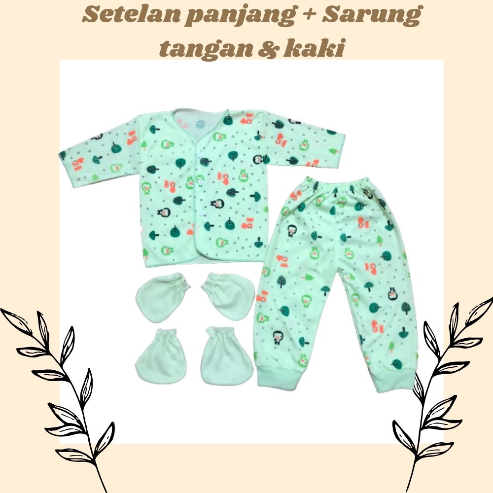 SET PAKAIAN BAYI BAJU CELANA DAN SARUNG TANGAN