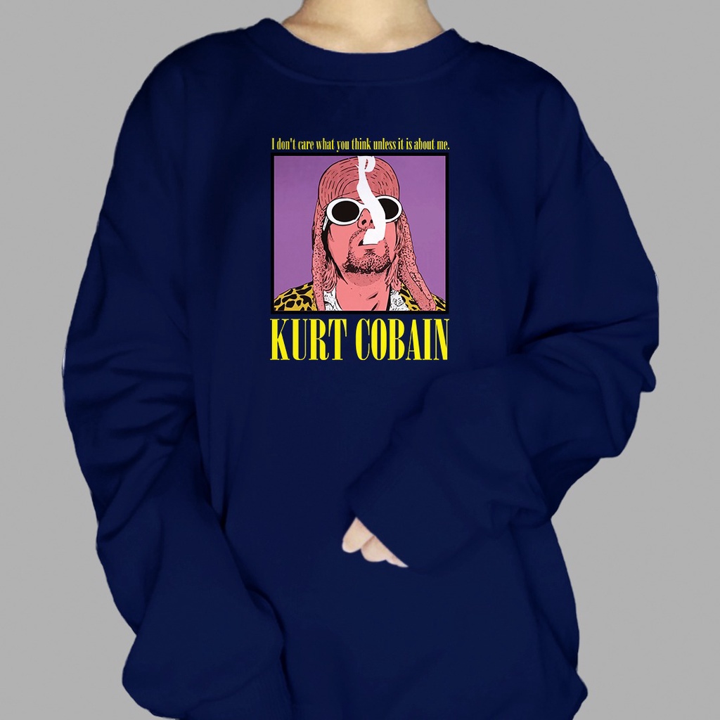 CREWNECK UNISEX KURT COBAIN SAYS /// ATASAN CASUAL FLEECE TEBAL PREMIUM TERBARU''