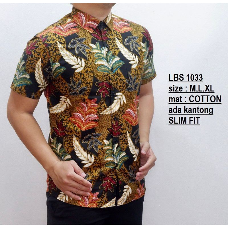 BAJU BATIK PRIA // BATIK COWOK // BATIK SLIMFIT / BATIK MODERN // BATIK PREMIUM LBS 445