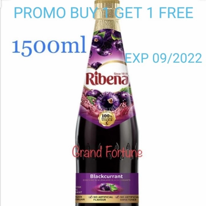 

(BISA COD) Ribena Blackcurrant 1500ml Premium UK Blackcurant
