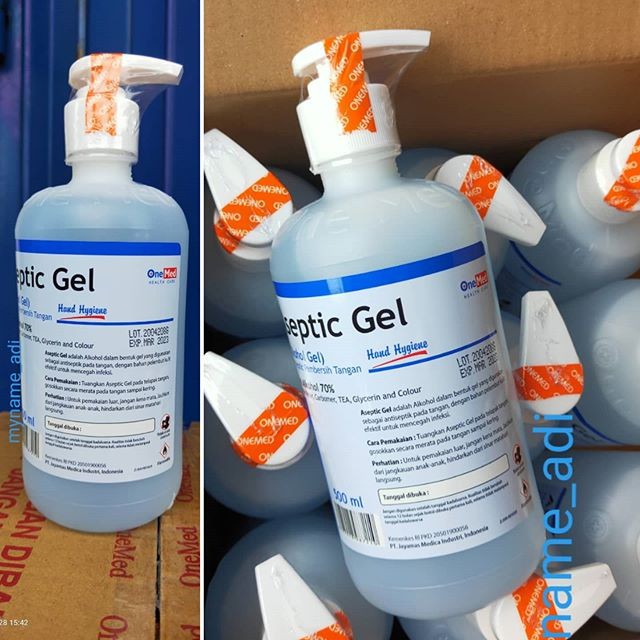 HAND SANITIZER GEL PLUS ASEPTIC GEL PLUS ONEMED 500 ML