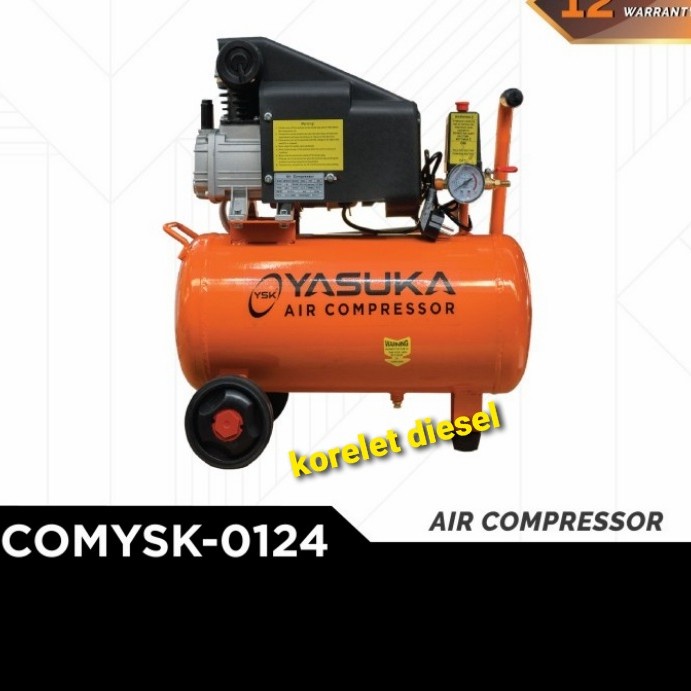 Kompresor Angin Listrik Yasuka 1hp 24Liter COMYSK-0124