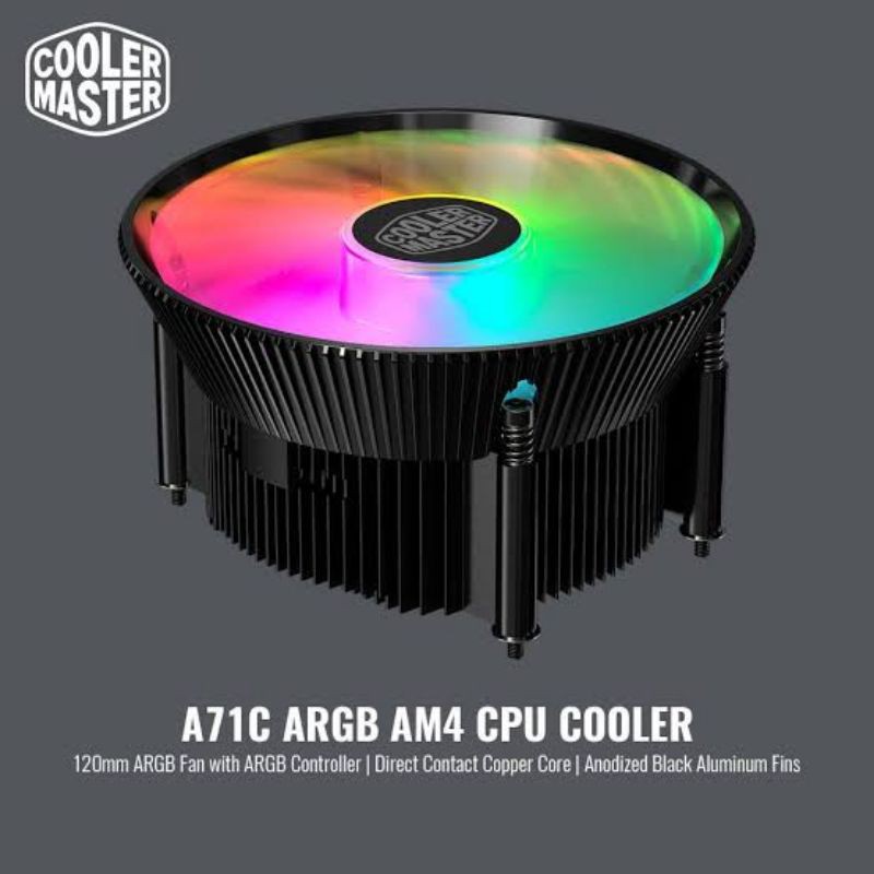 Cooler Master A71C ARGB CPU AIR COOLER Fan Processor SOCKET AMD AM4